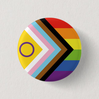 New Progressive Pride Badge Button