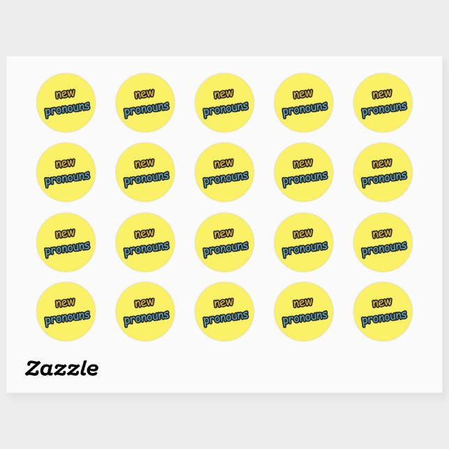 New Pronouns Comic Sans Sticker (Sheet)