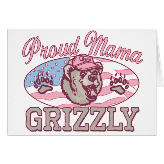 New Proud Mama Grizzly Cards (Front Horizontal)