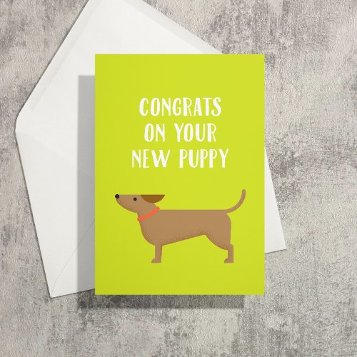 New Puppy Congrats Greeting Card