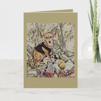 NEW PUPPY GREETING CARD