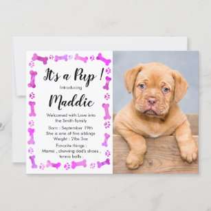 Puppy 2024 birth announcement