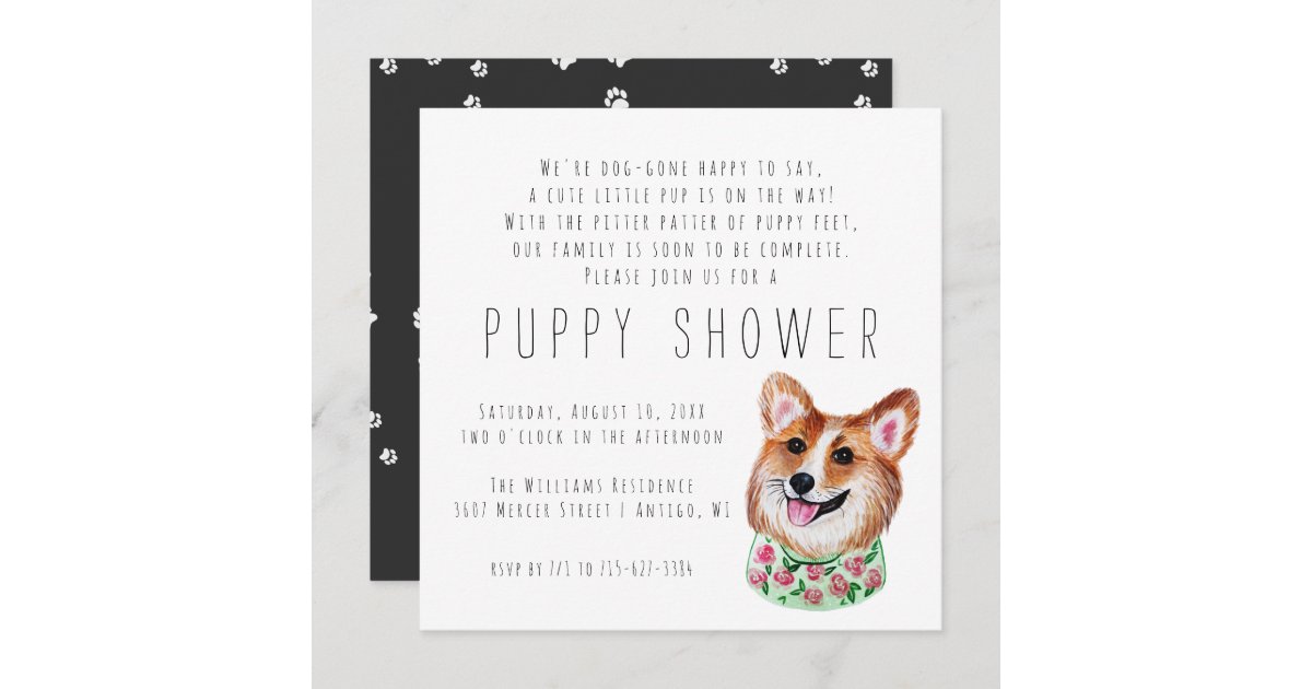 New Puppy Puppy Shower Invitation Zazzle