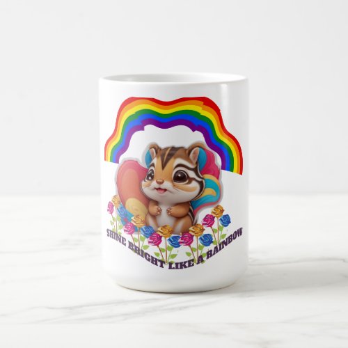 NEW Rainbow Squirrel Shine Bright Mug