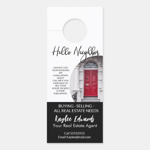 New Real Estate Agent door hanger