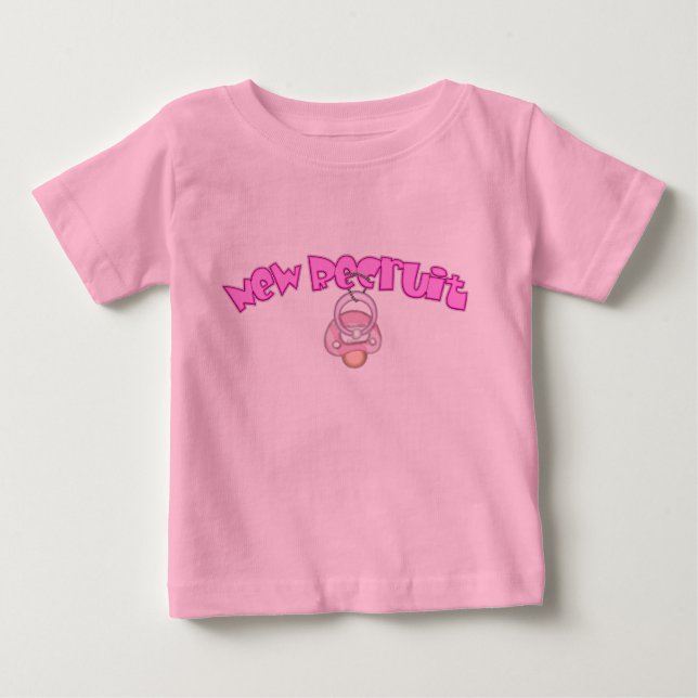 New Recruit (pink) Baby T-Shirt (Front)