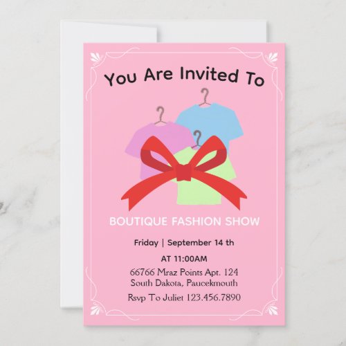 New Red Clothing Store invitation