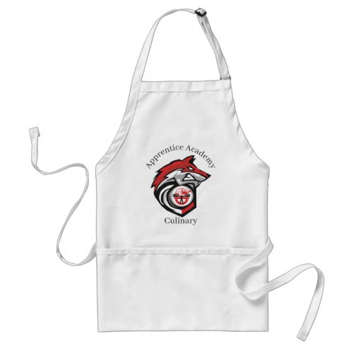 New Red Wolf logo school name website Adult Apron