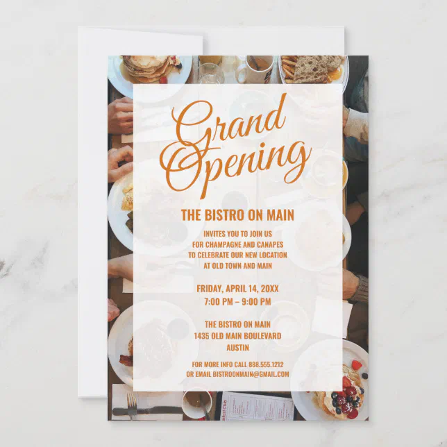 New Restaurant Grand Opening | Bistro Invitation | Zazzle