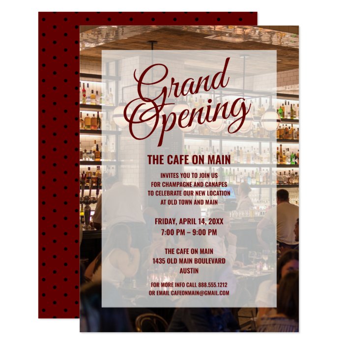 New Restaurant Grand Opening New Invitation Zazzle Com