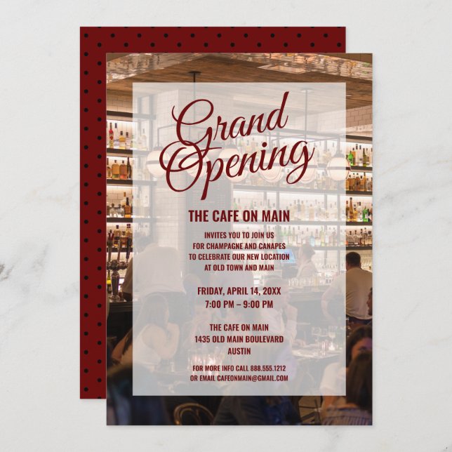 New Restaurant Grand Opening | New Invitation (Front/Back)