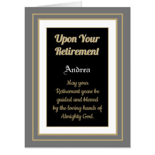 New! Retirement blessings Big card