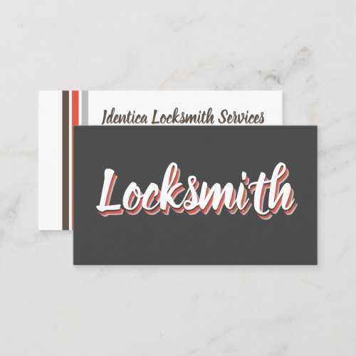 NEW retro locksmith Business Card
