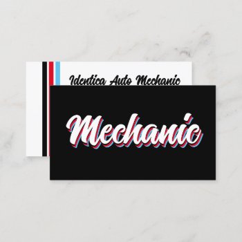 New Retro Mechanic Business Card by identica at Zazzle