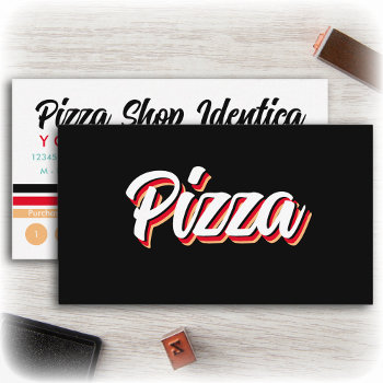New Retro Pizza Shoppe Loyalty Punch Card by identica at Zazzle
