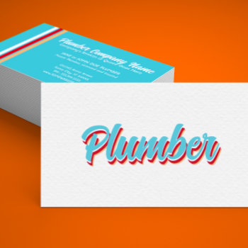 New Retro Plumber Business Card by identica at Zazzle