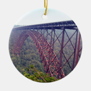 New River Gorge Bridge Ceramic Ornament