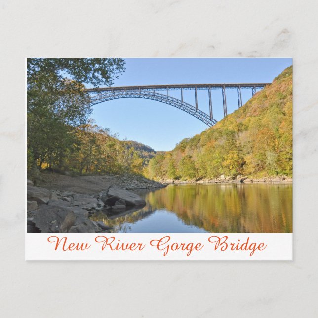New River Gorge Bridge in Fall Season Postcard (Front)