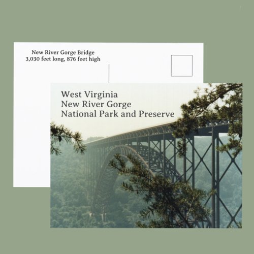 New River Gorge Bridge West Virginia Photo Postcard