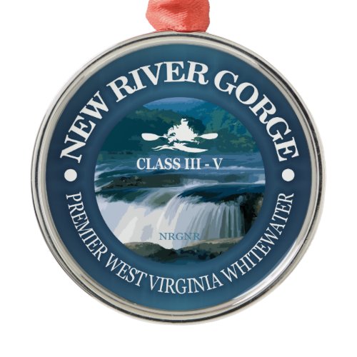 New River Gorge (c) Metal Ornament