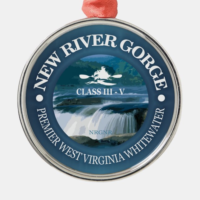 New River Gorge (c) Metal Ornament (Front)