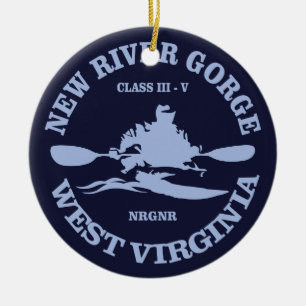 New River Gorge Ceramic Ornament