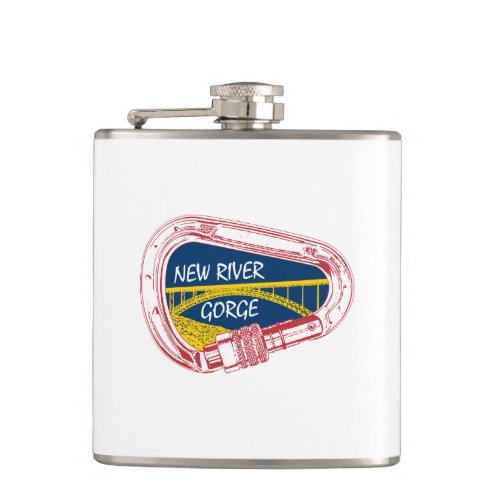 New River Gorge Climbing Carabiner Hip Flask