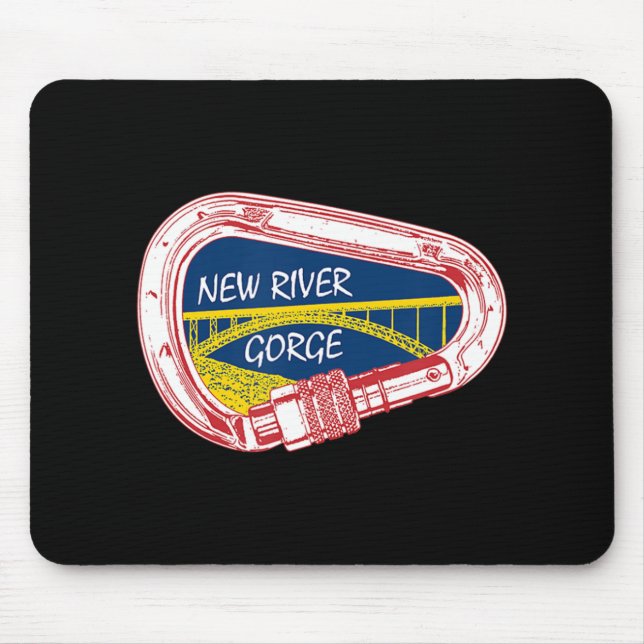 New River Gorge Climbing Carabiner  Mouse Pad (Front)