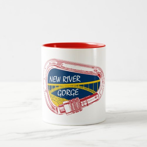 New River Gorge Climbing Carabiner Two_Tone Coffee Mug