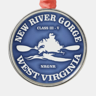 New River Gorge Metal Ornament