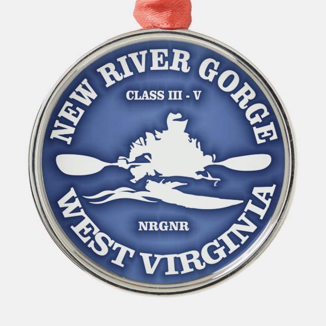 New River Gorge Metal Ornament (Front)
