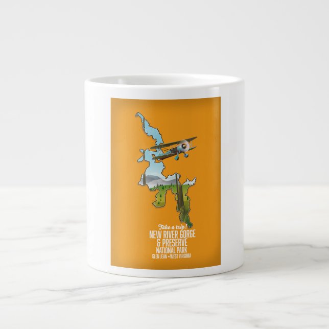 New River Gorge National Park and Preserve. Giant Coffee Mug (Front)