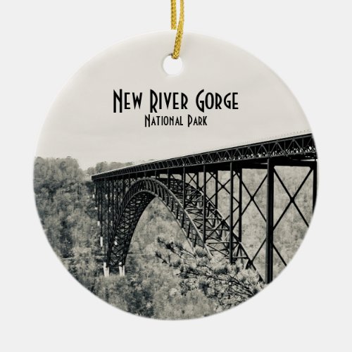 New River Gorge National Park Ceramic Ornament