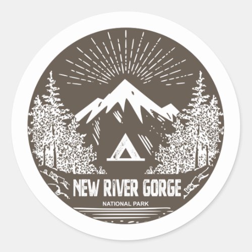 New River Gorge National Park Classic Round Sticker