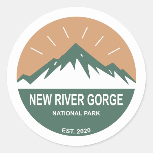 New River Gorge National Park Classic Round Sticker