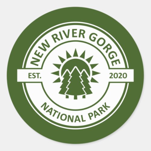  New River Gorge National Park Classic Round Sticker