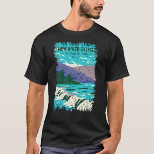 New River Gorge National Park Distressed T_Shirt