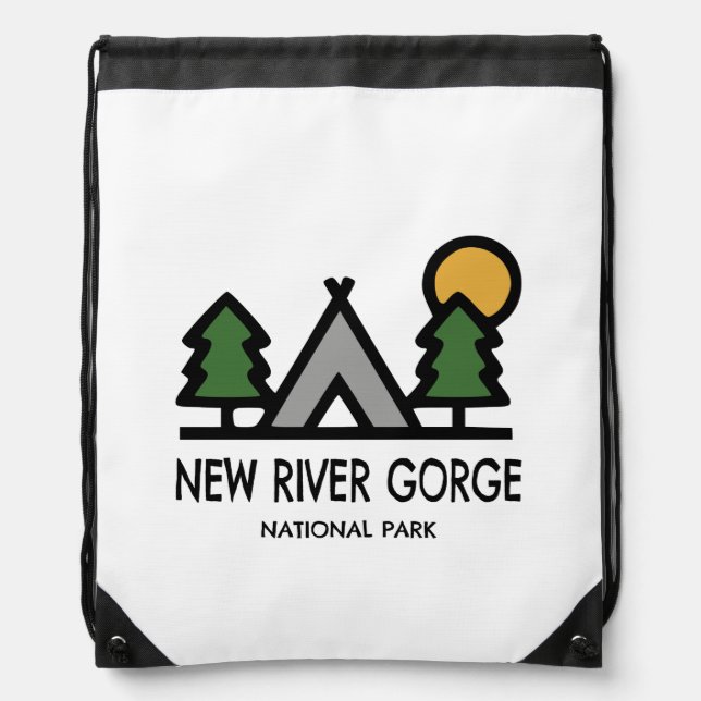 New River Gorge National Park Drawstring Bag (Front)