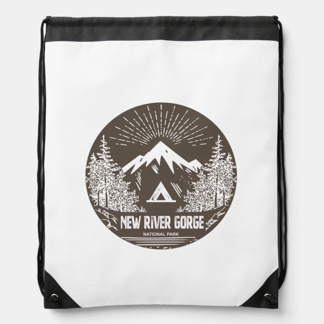 New River Gorge National Park Drawstring Bag (Front)