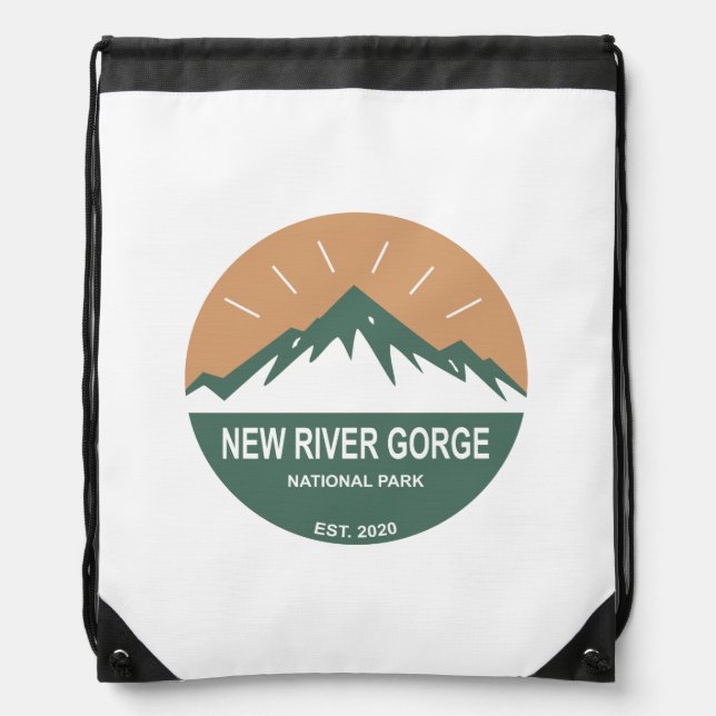 New River Gorge National Park Drawstring Bag (Front)
