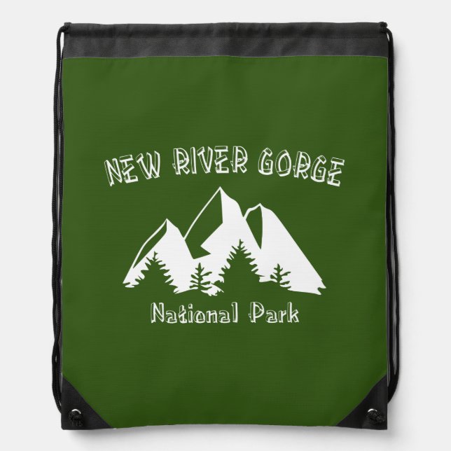 New River Gorge National Park Drawstring Bag (Front)