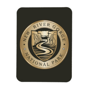 New River Gorge National Park Golden Emblem Magnet