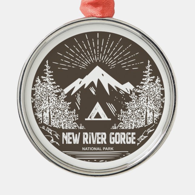New River Gorge National Park Metal Ornament (Front)