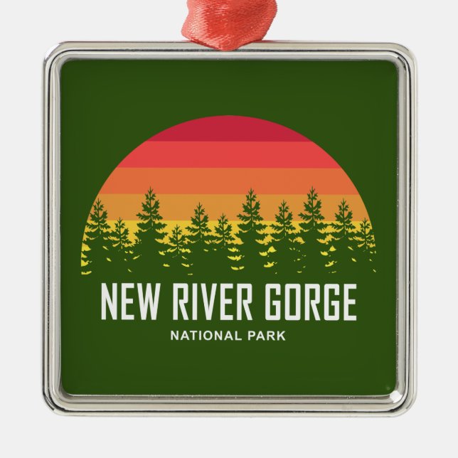 New River Gorge National Park Metal Ornament (Front)
