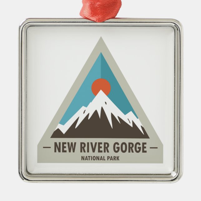 New River Gorge National Park Metal Ornament (Front)