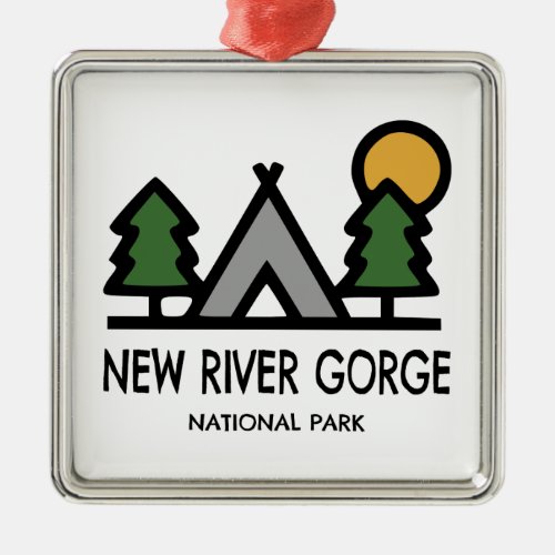 New River Gorge National Park Metal Ornament