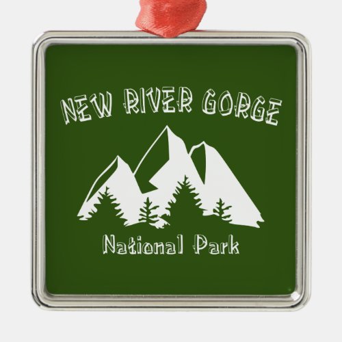 New River Gorge National Park Metal Ornament