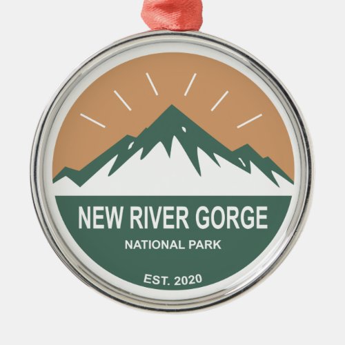 New River Gorge National Park Metal Ornament