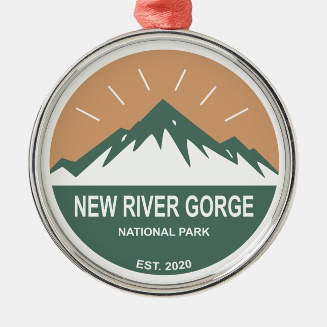 New River Gorge National Park Metal Ornament (Front)