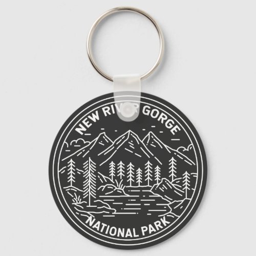 New River Gorge National Park Monoline  Keychain